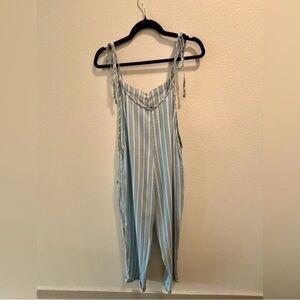 bobiBLACK Los Angeles stripped blue jumpsuit, size S